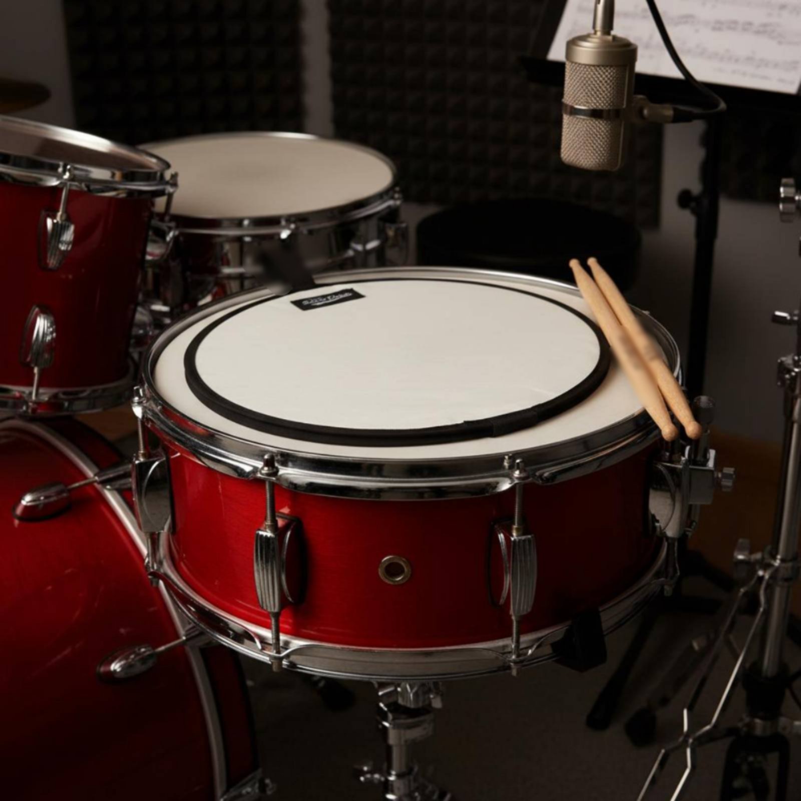 Drum Practice Pad - Snare Drum Overtone Control Pad Tone