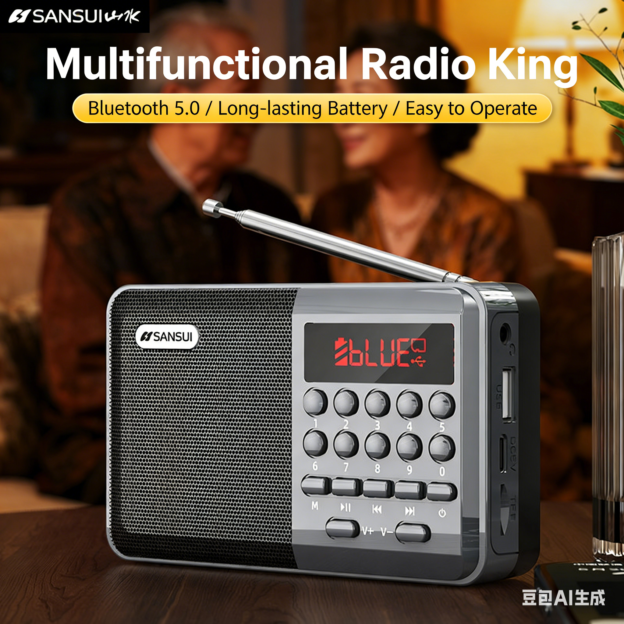 Audio Music Mp3 Song - Mini FM Radio Bluetooth Speakers, Portable