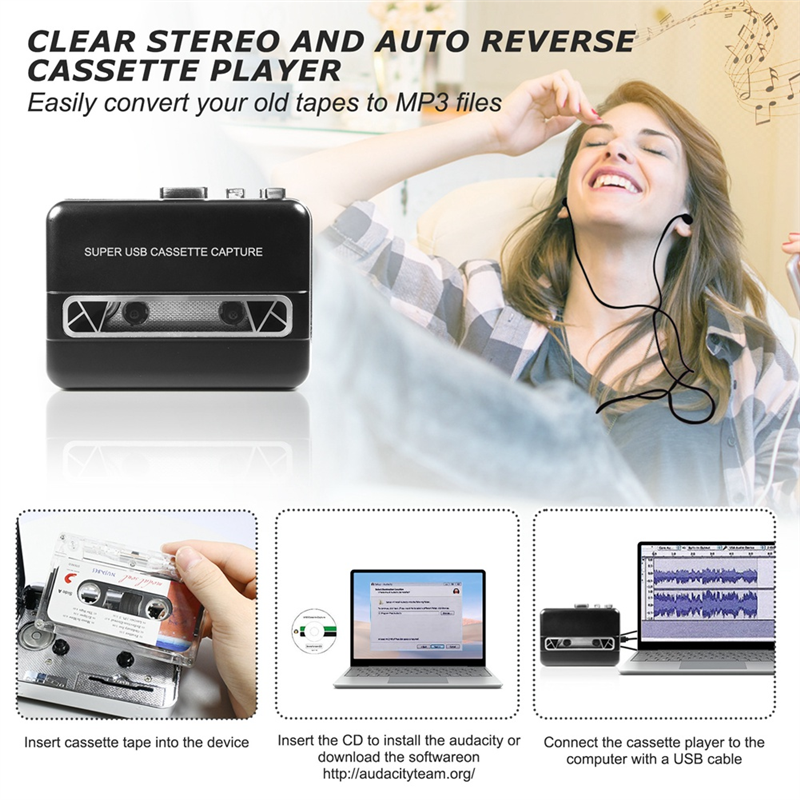 AA60-Super USB Cassette-To-MP3 - Audio Music Converter To Mp3 avis et prix