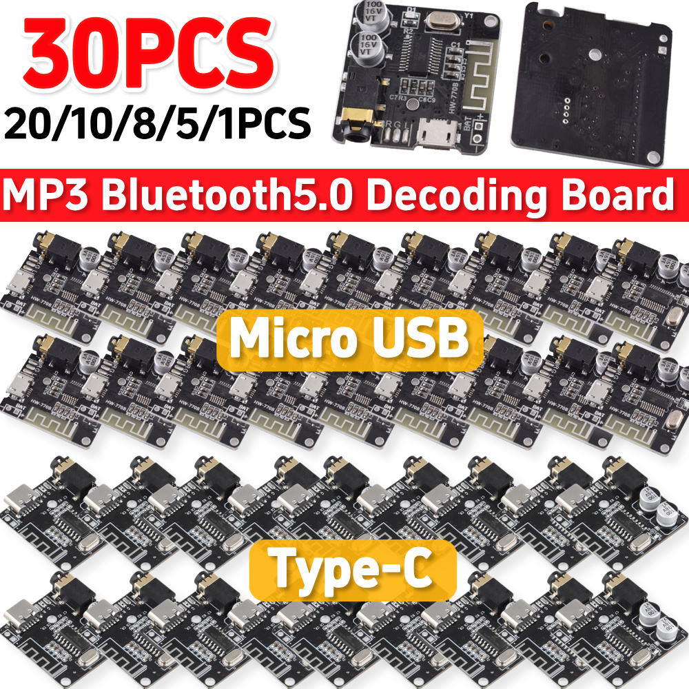 1-30PCS Bluetooth 5.0 Decoder  - Audio Music Converter To Mp3 avis et prix