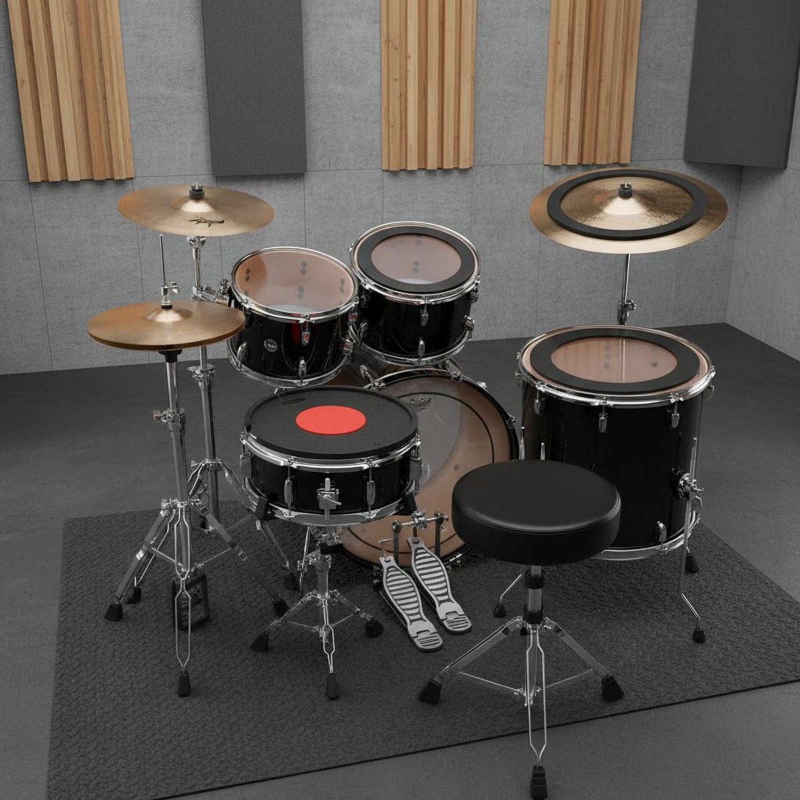 Rubber Drum and Cymbal Mutes N - Drum Practice Pad avis et prix