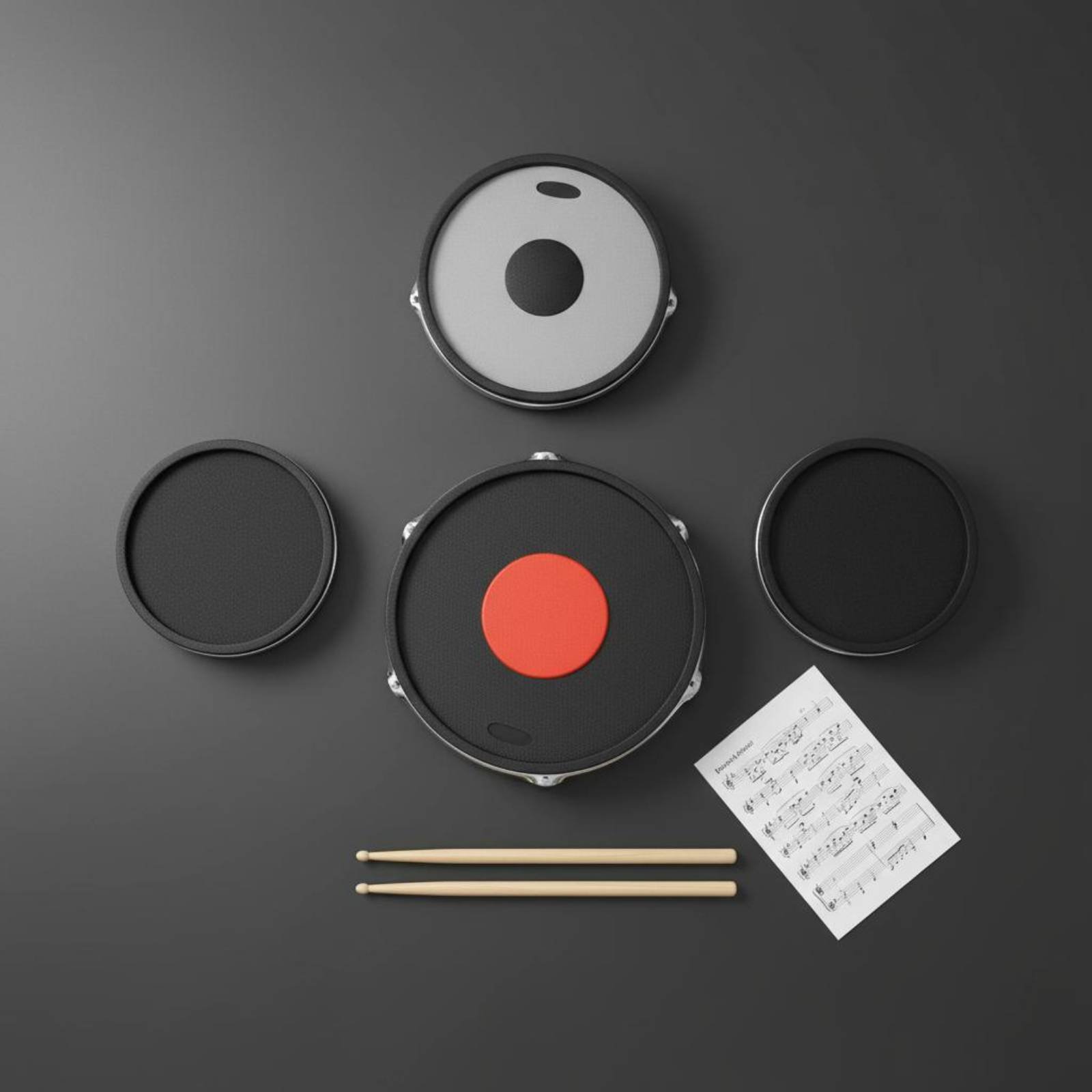 Rubber Drum and Cymbal Mutes N - Drum Practice Pad avis et prix