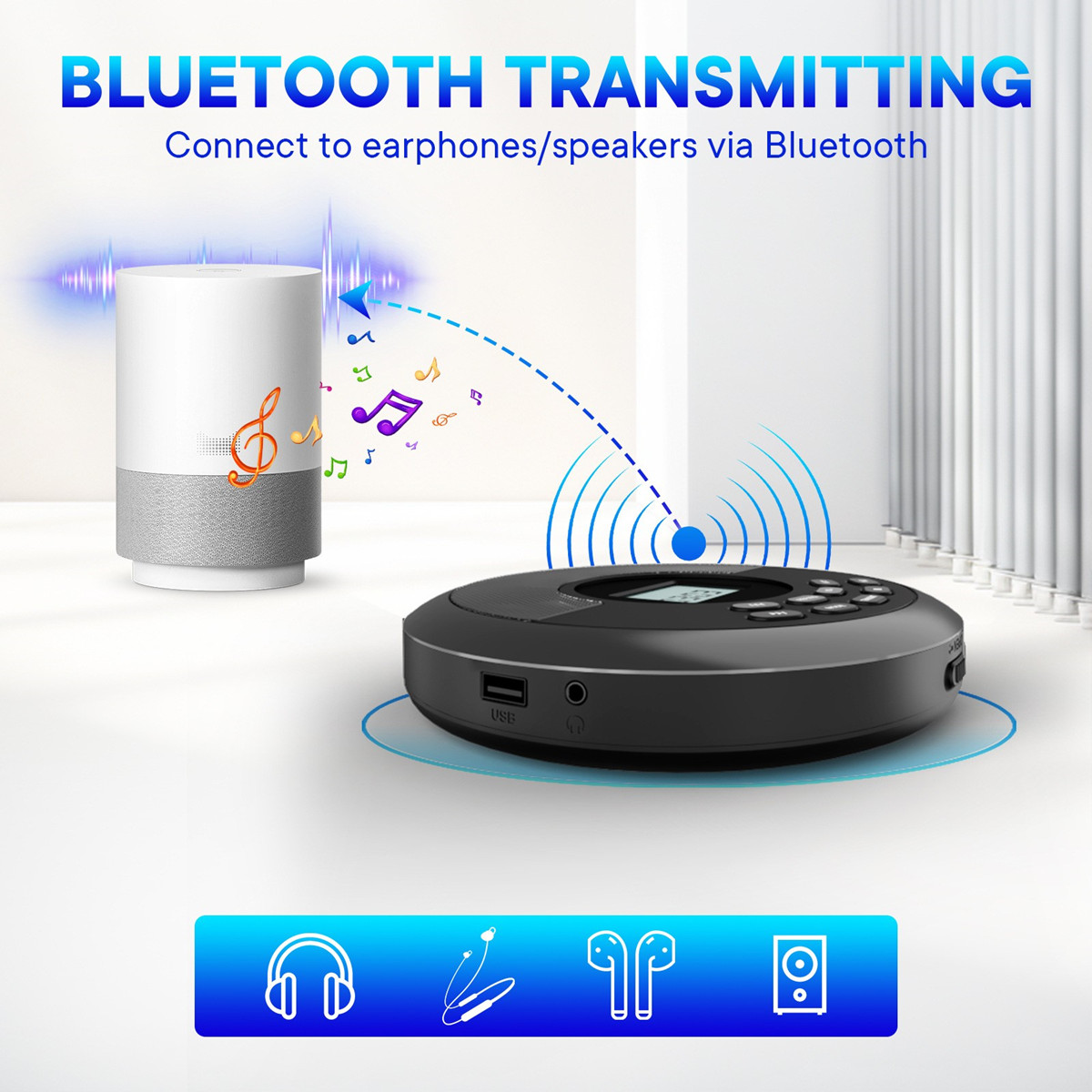 Portable CD Disc Machine MP3 U - Audio Music Mp3 Song avis et prix