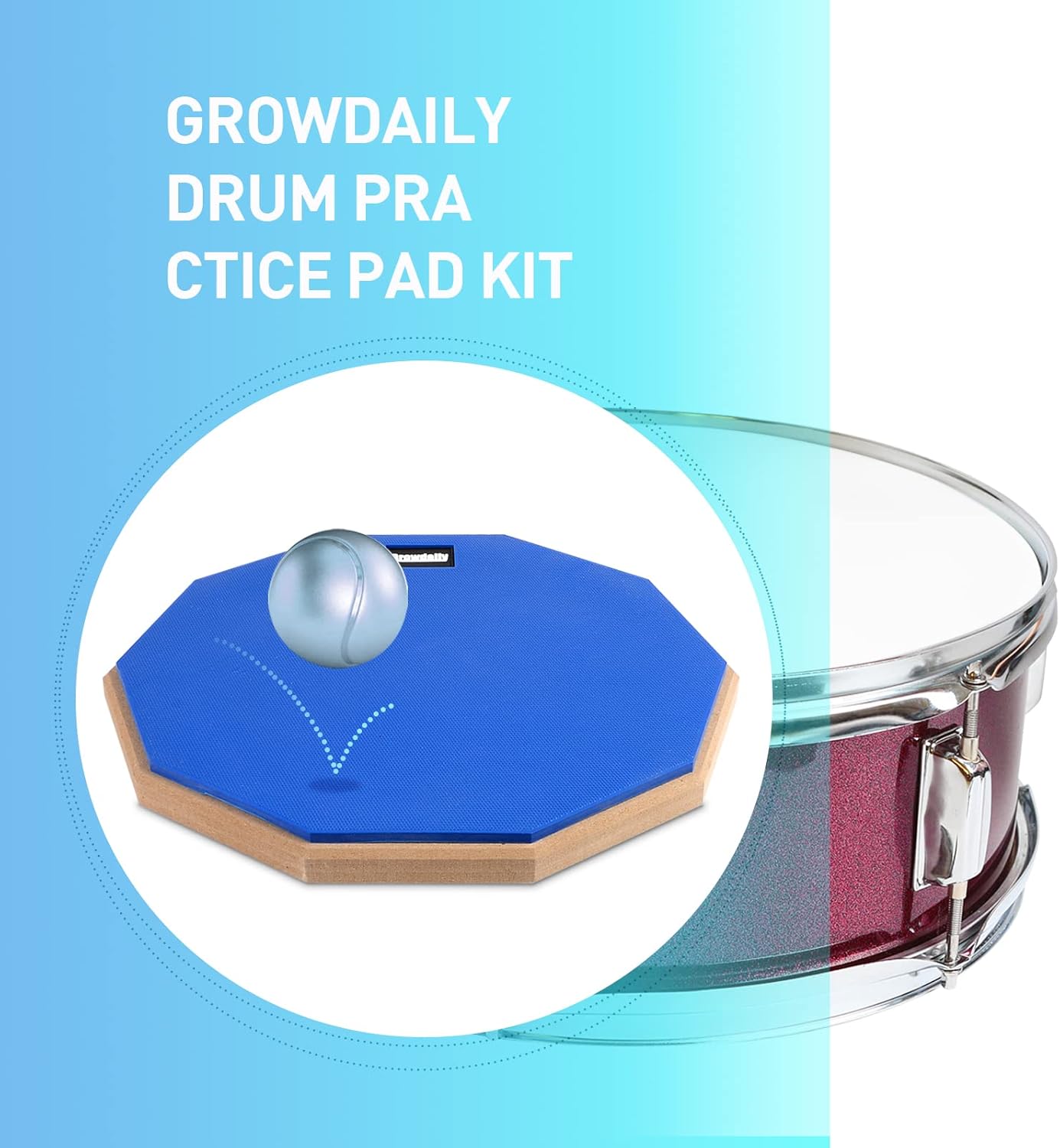 12 Inch Drum Practice Pad with - Drum Practice Pad avis et prix