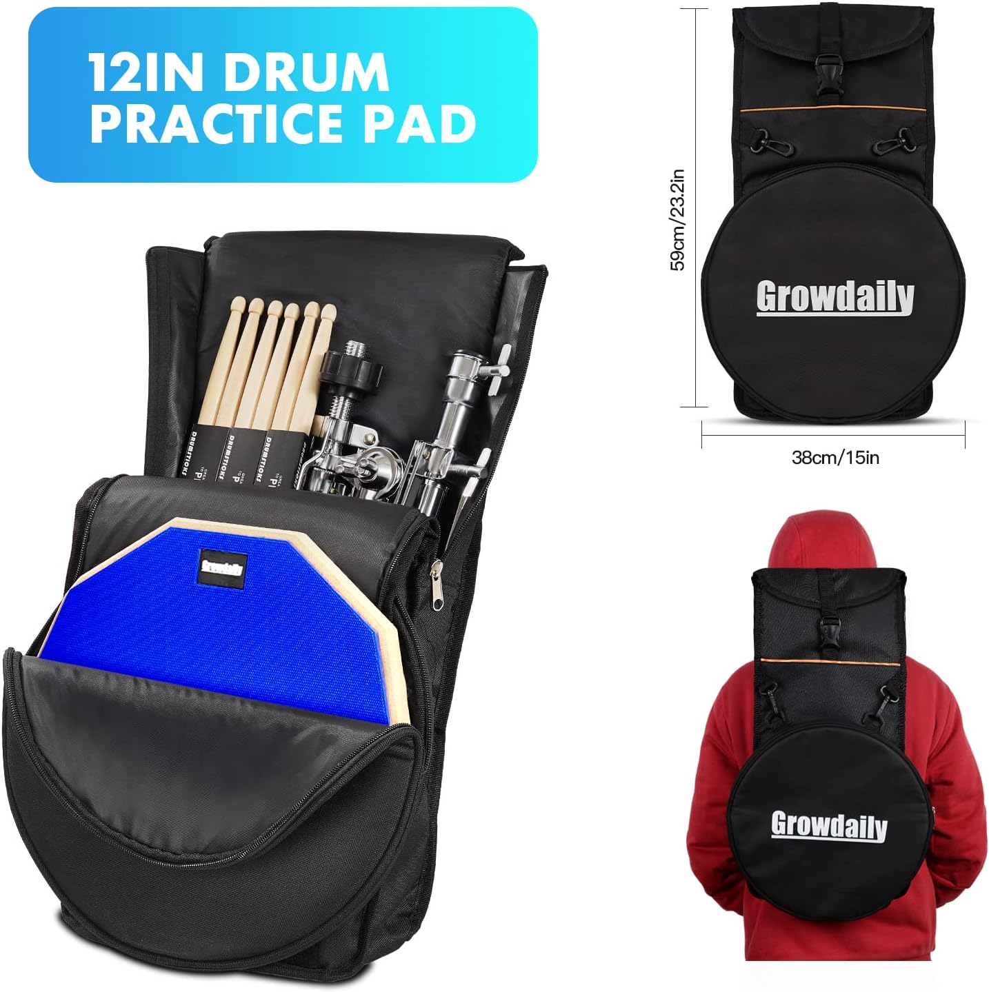 12 Inch Drum Practice Pad with - Drum Practice Pad avis et prix